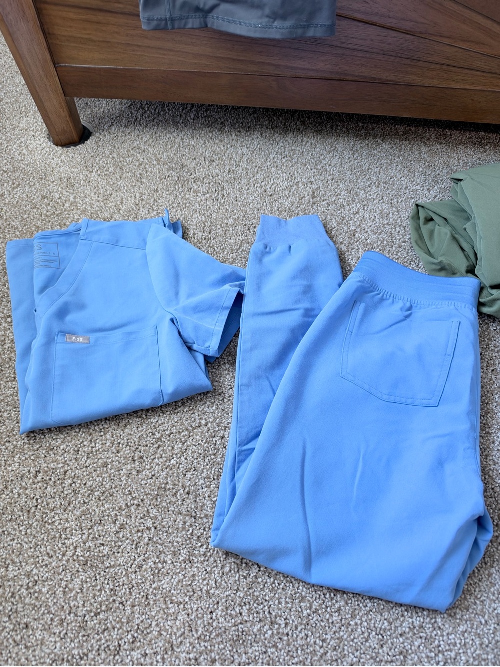 Light Blue women’s figs scrubs set